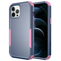 iPhone Pro Case [plava + ružičasta] SOKTOVOTSKI ORŽILI ZA ZAŠTITNI TELEFON TELEFON Tvrdi robusni poklopac