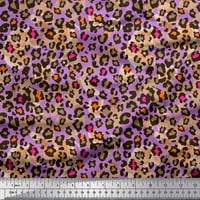 Soimoi White Rayon tkanina Leopard Životinjska koža tiskana zanata tkanina sa dvorištem širom