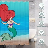 Disney The Little sirena dlana za zavjese za tuširanje, poliesterska tkanina za zavjese od plastičnih