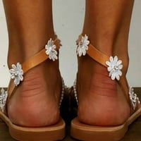Ljetne ženske sandale čipke cvijeće otvorene cipele na pozornici za cipele stanove Udobne rimske sandale
