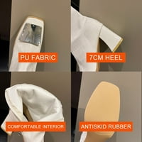 CatAlem ženske čizme čizme moda Rim ultra čvrste visoke cipele s visokim potpeticama Elegantne kopče