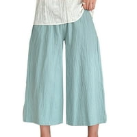 Beiwei Dame Boho Plain Palazzo Pant Solid Boja Baggy pantalone za praznike