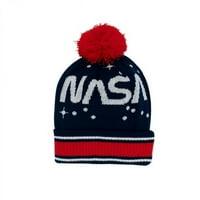 Nasa Nasa Patch & Stars Knit manžet pom beanie