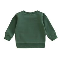 Durtebeua Toddler Boy's Cotton Crewneck dugim rukavima Dugi rukavi Dječji pulover Print majica 2- godine