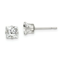 Jewels Sterling Silver Square Podesite naušnice CZ