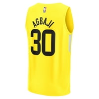 Omladinski fanatici markirani Ochai Agbaji Yellow Utah Jazz Break Break Bridsey - Icon Edition