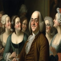 Galerija Poster, Benjamin Franklin Zabavljajući aristokratske žene u Parizu 1780-ih P2