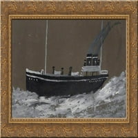 Smrtski brod Gold Ornate Wood Fram Canvas Art Alfred Wallis