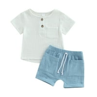 Baby Boys Ljetne odjeće 3Y majica kratkih rukava na vrhu Elastične pojaseve kratke hlače postavljene