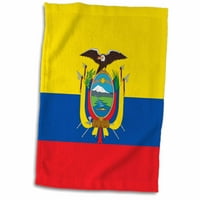 3Droza Ekvador - Južna Amerika Američki - Ekvadorski žuti plavi crveni - Condor ptica grb - ručnik,
