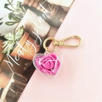 Valentinovo kreativni poklon ruža sačuvana cvijeća za cvijeće ženska torba Privjesak Ljubav u srcu Privjesak
