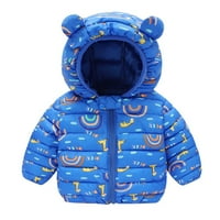 Rovga Toddler Kids Baby Boys Girls Winter Warm Crtani Jelen Ispiši kaputi medvjeda za uši kapuljač kapuljača