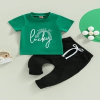 Peyakidsaa dojenčad za dječje dječake Summer St.Patrick's Dnevna odjeća kratki rukav majica za majicu