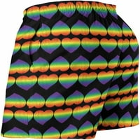Muška vintage-LGBT-Pride-Rainbow-Hearts Swim trunks Brzo suho kupalište Casual kupaći kostim Cool Swim