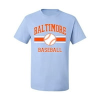 Divlji Bobby Grad Baltimore bejzbol Fantasy Fon Sports Muška majica, svijetloplava, 4x-velika