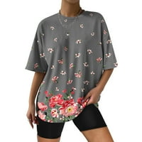 Zodggu Basics T-majice za žene okrugle vrat udobne košulje Cool Streetwear labave casual tees trendi