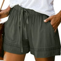 Ženske kratke hlače Elastična struka Comfy sa džepom Plus veličina labav