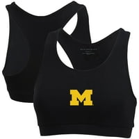 Ženski crni Michigan Wolverines podržavaju vaš tim sportskim grudnjakom