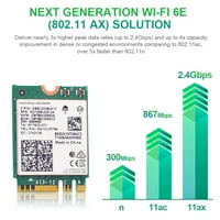 Početna WiFi 6e bežična kartica Intel A NGW Bluetooth 5. TRI-BAND 5400Mbps Network adapter za prijenosnu