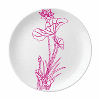 Flower ploča za cvijeće lutus lotus dekorativni porculanski salver za jelo za večeru