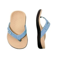 Daeful Womens Toe Post Flip Flops Slick na Mules Beach Fit Dame Sandals Ljetni papučice Veličina 4,5-9