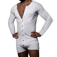 Fnochy muški kratke hlače za kupaći kostim Plus veličina modni čvrsti boju grudi s dugim rukavima Dugih