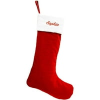 Classic Crveno-bijelo baršunasti božićne čarape