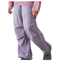 Cacommmark PI ženske hlače plus veličina pantalona za čišćenje nacrtavaju labave retro začinjene lakere