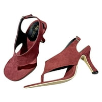 Tenmi Dame Formalno elegantna haljina Sandal gležnja strana zabava Comfort Slingback Stiletto cipele