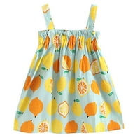 Haljine za djevojke za dijete Limun za bebe limun Print bez rukava princeza odijelo Dječja haljina