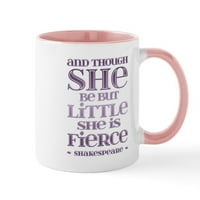 Cafepress - iako ona bude, ali mala ona je žestoka krigla - OZ keramička krigla - Novelty caffe cup