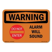 Znak upozorenja - alarm će zvučati sa simbolom