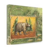 Tangletown Art, Brown Bear Anita Phillips, Galerija Wrap platnena Art