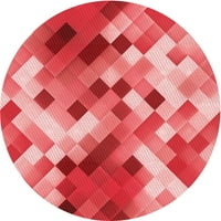 Ahgly Company Trgovni kvadratni pastelni crveni ružičasti ružičasti prostirke, 3 'kvadrat
