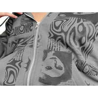 Ženske dukseve Hip Hop Zipper Streetwear Dukseri Dugi rukav Jakna Vintage Angel Print Coat Gothic ActiveWeard