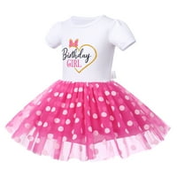 Dvorac Baby Girls Rođendan Outfit Polka Dots Leotard haljine Fancy Dance Kostim Halloween Cosplay Tutu
