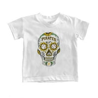 Omladinski sitni otvor bijeli Pittsburgh Pirati majica šećerne lubanje