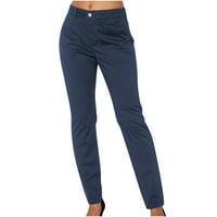 Funicet ženske hlače Modne hlače Dame Labavi teretni hlače Hlače čvrste žene hlače pune dužine hlače