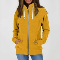 LISINGTOOL zimski kaputi za žene jesen zima dugi rukav topla kapuljač bez kapuljača navratnik čvrsta