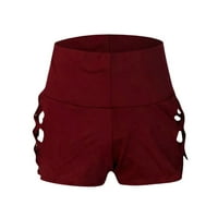 Ženska boyshort donje rublje Potpuno pokrivenost Čvrsta boja visoki struk Criss Cross Bespremljene gaćice