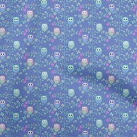Onuone svilena tabby plava tkanina Owl Haljina materijala od tkanine za ispis od dvorišta široko-ab
