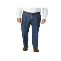 Haggar Muški veliki i visoki rasteznuti Pleat front pantalona Classic Fit HC90280