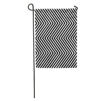 Striped crno-bijele dijagonale nagnute linije optički efekt Dynamic DINAMIC GRADNA ZASTAVA Ukrasna zastava