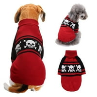 Halloween Pas džempere postavlja crvene lubanje i kosti boo boo štene za pse odjeću za kućne ljubimce