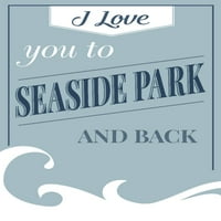 Volite te do morskog parka, New Jersey i natrag, osećaj na plaži, svijetloplava preša
