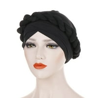 Dabay čista boja pletenica za žene turbane hat hemopitne kape za glavu za glavu, crvena