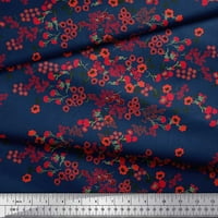 Soimoi Moss Georgette tkanina odlazi i cvjetni umjetnički otisak šivajući tkaninu širok