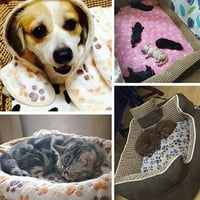 Star Home PET pokrivač mekani udoban prenosivi runo šapni kost tiskani mačji pas za krevet za kuću za