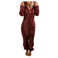 Honeeladyy prodaja Ženska zeko zbrka, slatke dukseve Flannel Pajamas Casual Roadper Sleep Bawer Topla