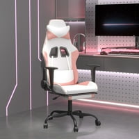 Vidaxl Gaming stolica okretna masažna stolica za igranje sa nogom FAU kožna